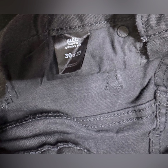 Men's Express Alec Skinny Fit Black Jeans 30 x 30 - Picture 5 of 7